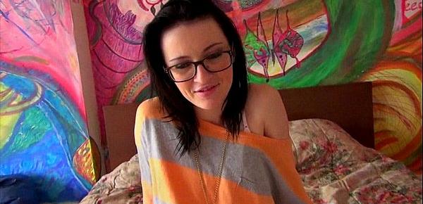  Nerdy chick with glasses gets a dick in her ass Kira Kennedy 2 1